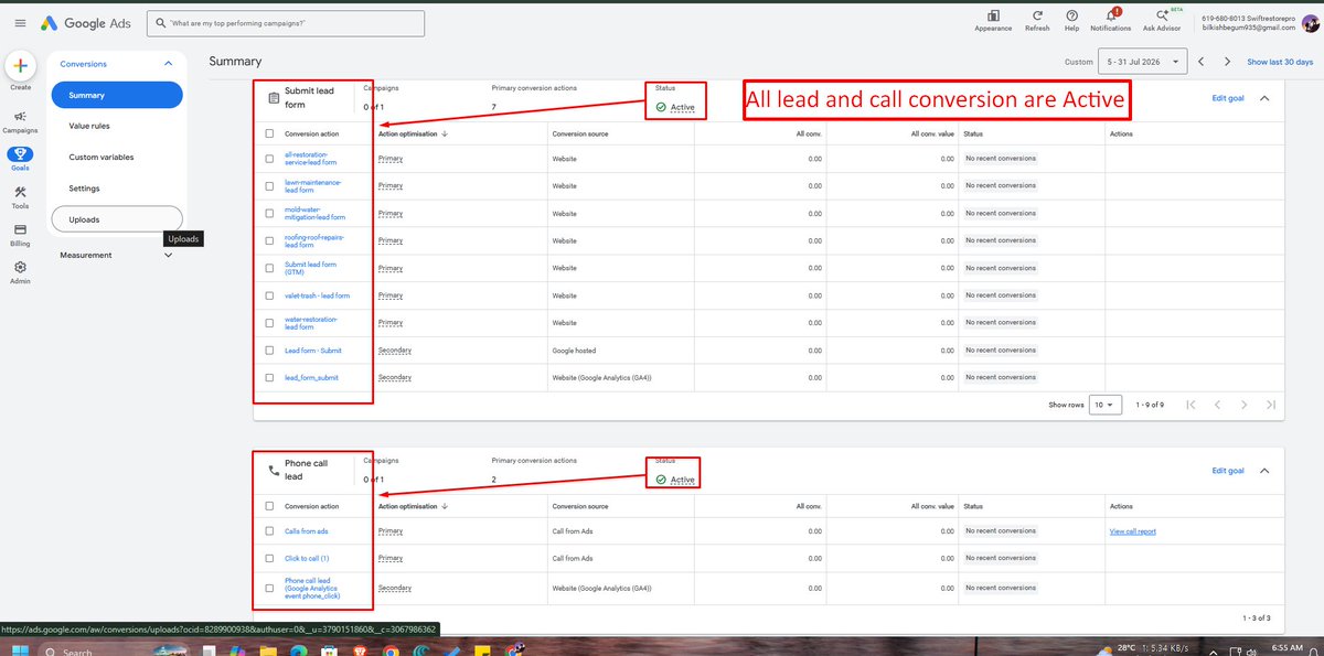 Rubayed12's tweet photo. Google Ads conversion tracking for water restoration service

#googleads #waterdamage #calltracking # https://t.co/tpmkhoxafc