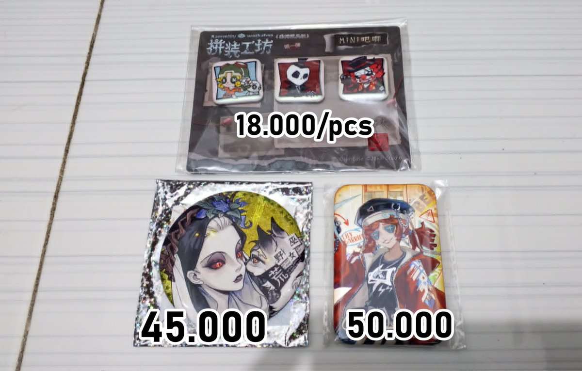 durenoot's tweet photo. #WTS offi merch idv, nijisanji (uki violeta &amp; shikinagi akira), kamisama kiss, persona 5 ryuji, vyn richter, asahi haikyuu

bisa pick up peskom day1, cocoma day2, comipara &amp; comifuro.

shipping via JNE, dom bandung

RT appreciated, thank u!! https://t.co/YyrB0Ap2wj