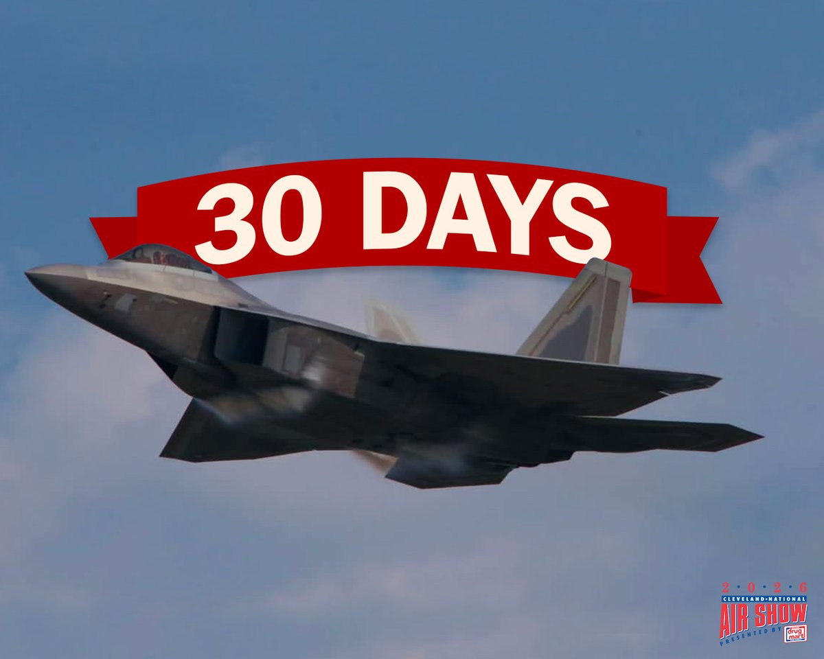 cleairshow's tweet photo. We are officially 30 DAYS OUT from Air Show Weekend! We're in the homestretch now, folks! We hope to see you all there...

If you haven't already, you can purchase your tickets on our website: https://t.co/0YhhcYWRdC 

#CLEAirShow #RedWhiteBlues https://t.co/1SiZreOYx2