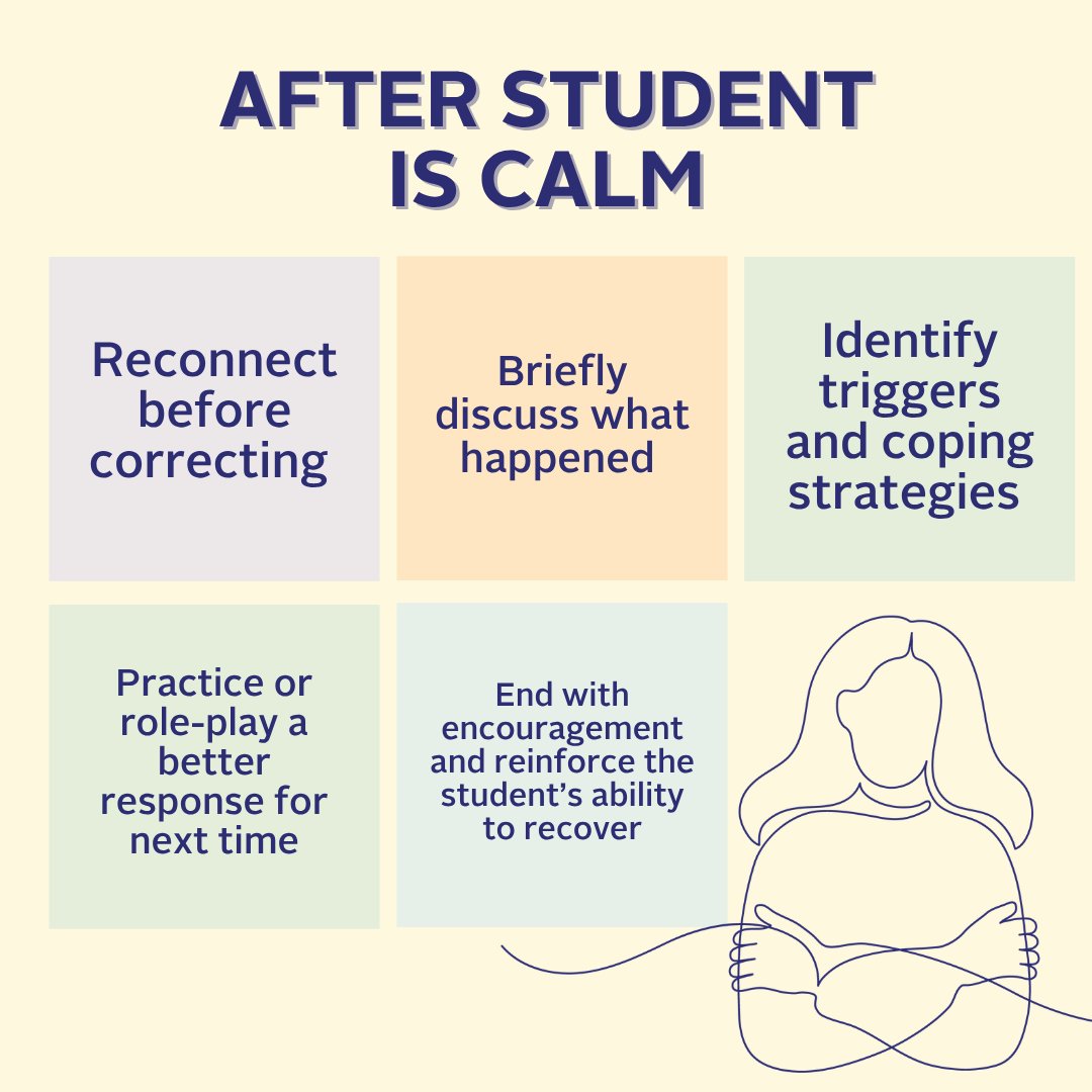 WolfsonChildren's tweet photo. TIPS FOR TEACHERS! 🍎🧠 As summer winds down, our teachers are getting ready to welcome students back for a new school year. This month’s #CommonThread resources provide teachers with tools and insights to support a trauma-informed approach in the classroom. A trauma-informed classroom acknowledges that students' life experiences can influence their learning, behavior and relationships.
It's important for educators to remember: Behavior = Communication. A student’s dysregulation often reflects an unmet need, not an intentional choice to misbehave. A calm presence can help regulate their nervous system.
For more tips to help teachers foster a sense of safety for students who are having a challenging moment, download our Emotional De-escalation worksheet: https://t.co/IUi4jz1mWq. And to learn how to create a trauma-informed classroom, visit https://t.co/gNhkVHnt78.
🔄 🧑🏫 Share this with a teacher you know who wants to create an emotionally safe space for students this school year!
