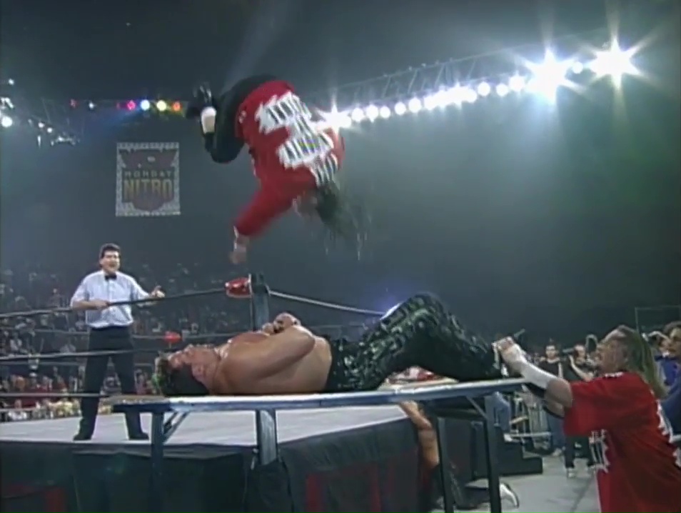 RasslinGrenade's tweet photo. NEW Monday Warfare tomorrow talking 1/15/96. On Nitro, Savage vs. Luger, Sting vs. Flair, Hulk vs. Meng, Arn slaps Pillman, Public Enemy Debut vs. American Males, &amp; more at the VIP Tier https://t.co/uH3Ub47wei https://t.co/S9sz2m5dJx