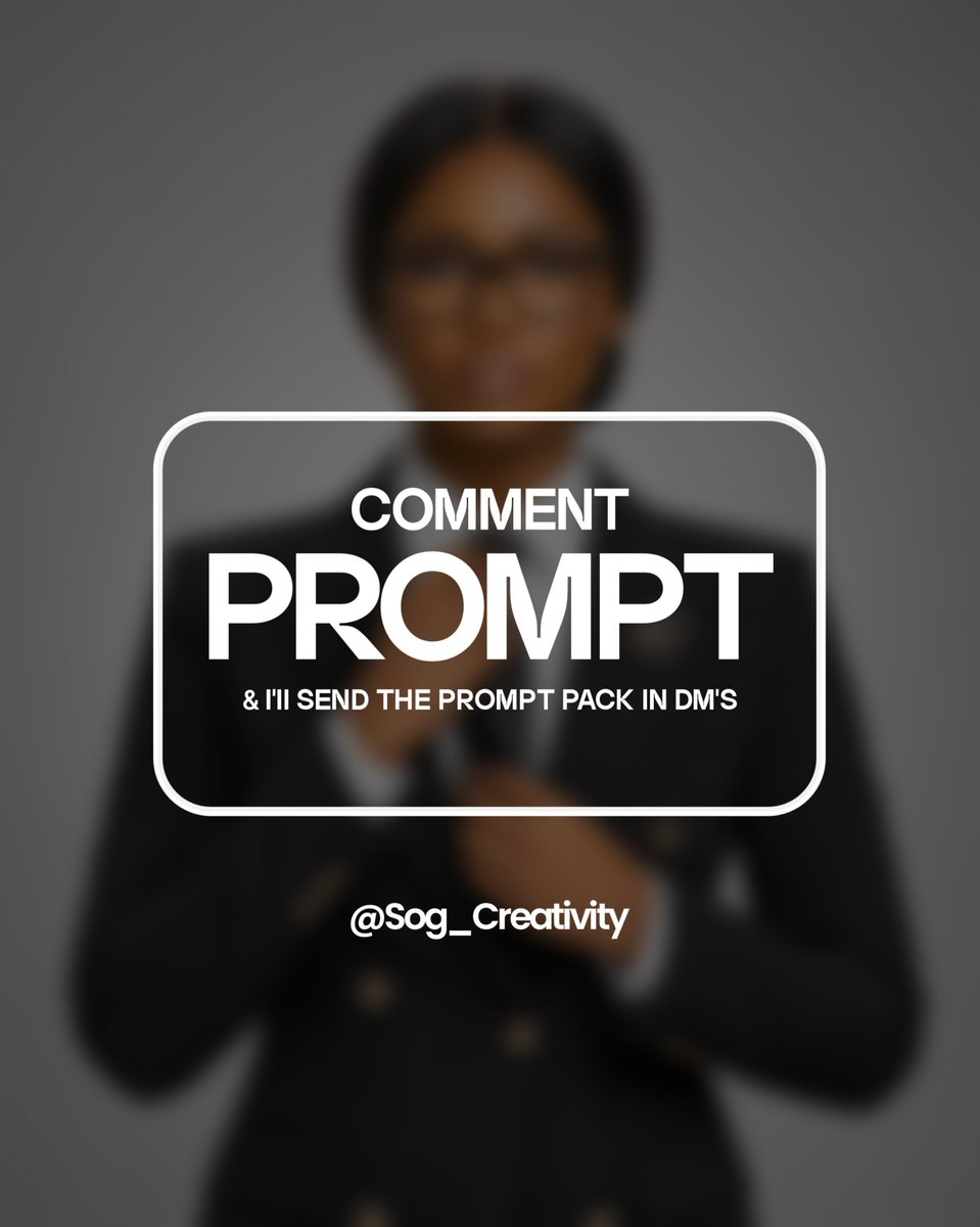 Sog_Creativity's tweet photo. You don't need an expensive studio to get a professional portrait. With the right AI prompts, you can create stunning, ultra-realistic portraits in minutes.

Comment "PROMPT" for the prompt package and start creating yours.

#ai 
#content
#portrait 
#viral 
#fyp https://t.co/Co9Qpaabwn