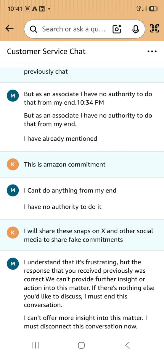 KrishanGoyl's tweet photo. @AmazonHelp @amazon @amazonIN @ajassy Very disappointing experience. I raised a quality issue for a Safari travel bag. Your executive clearly confirmed no return required + full refund in 5 days.
Now another executive says return first, then refund.
Why false commitments? https://t.co/rH2EY5wIWs
