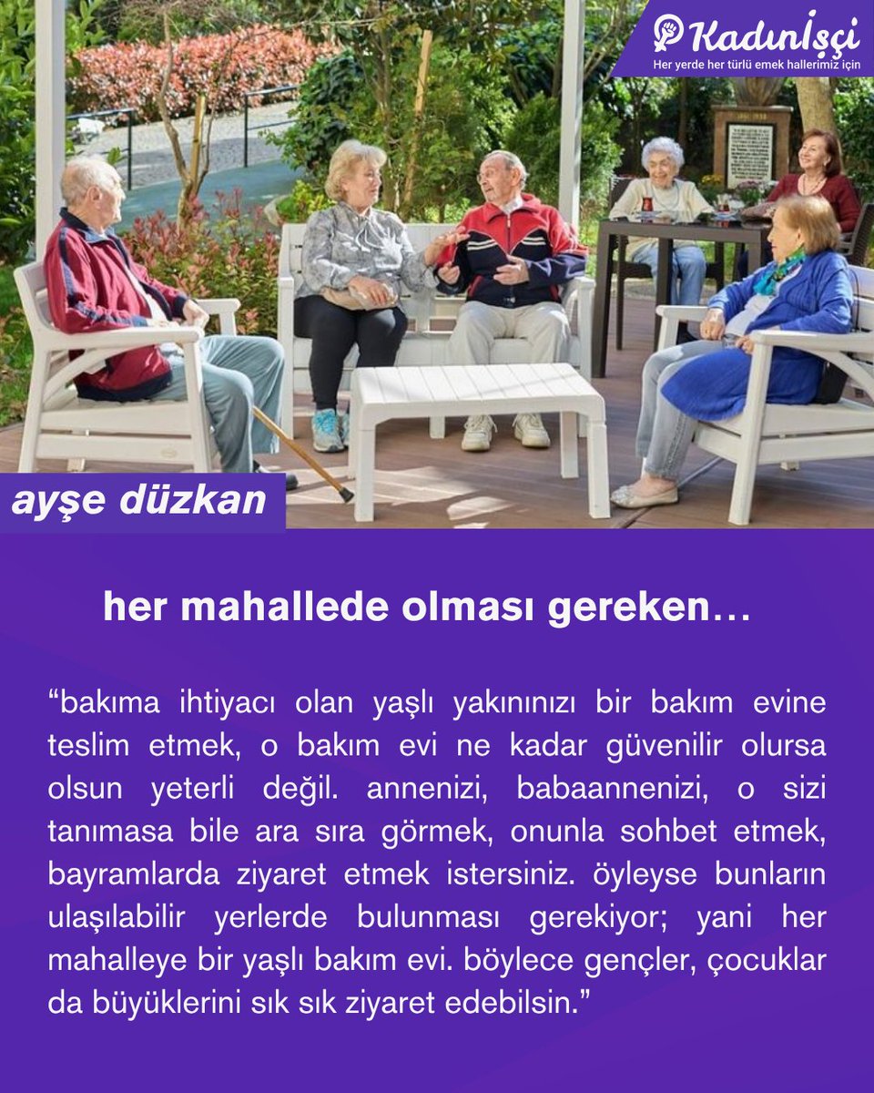 kadin_isci's tweet photo. "mutsuz ölmek yalnız ölmekten kötü. hepimizin aç, açık olmadan, hizmet ve şefkat alarak mutlu ölme hakkımız var. vermek istemeyebilirler, söke söke alacağız."

ayşe düzkan (@ayseduzka), yaşlılar için verilen bakım emeğinin karşılanması ve onurlu bir yaşlanma hakkı üzerine yazdı. 

https://t.co/Q9Aa6nFXTE