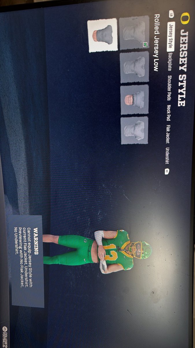 herbert_burner's tweet photo. @Equipment_Guru bro i have restarted my xbox and game numerous times, tried defaulting the skins and applying the compression undershirt first before jersey style and STILL cant combine compression undershirt with cropped jersey man WHAT THE HELL https://t.co/wEtbD1WKTt