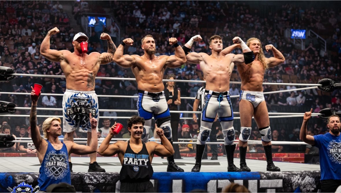 Pres10Vance's tweet photo. Different faces different places.
#AEW #ForeverHandPicked #FratHouse #LFI #DarkOrder https://t.co/HA7j9zO5fm