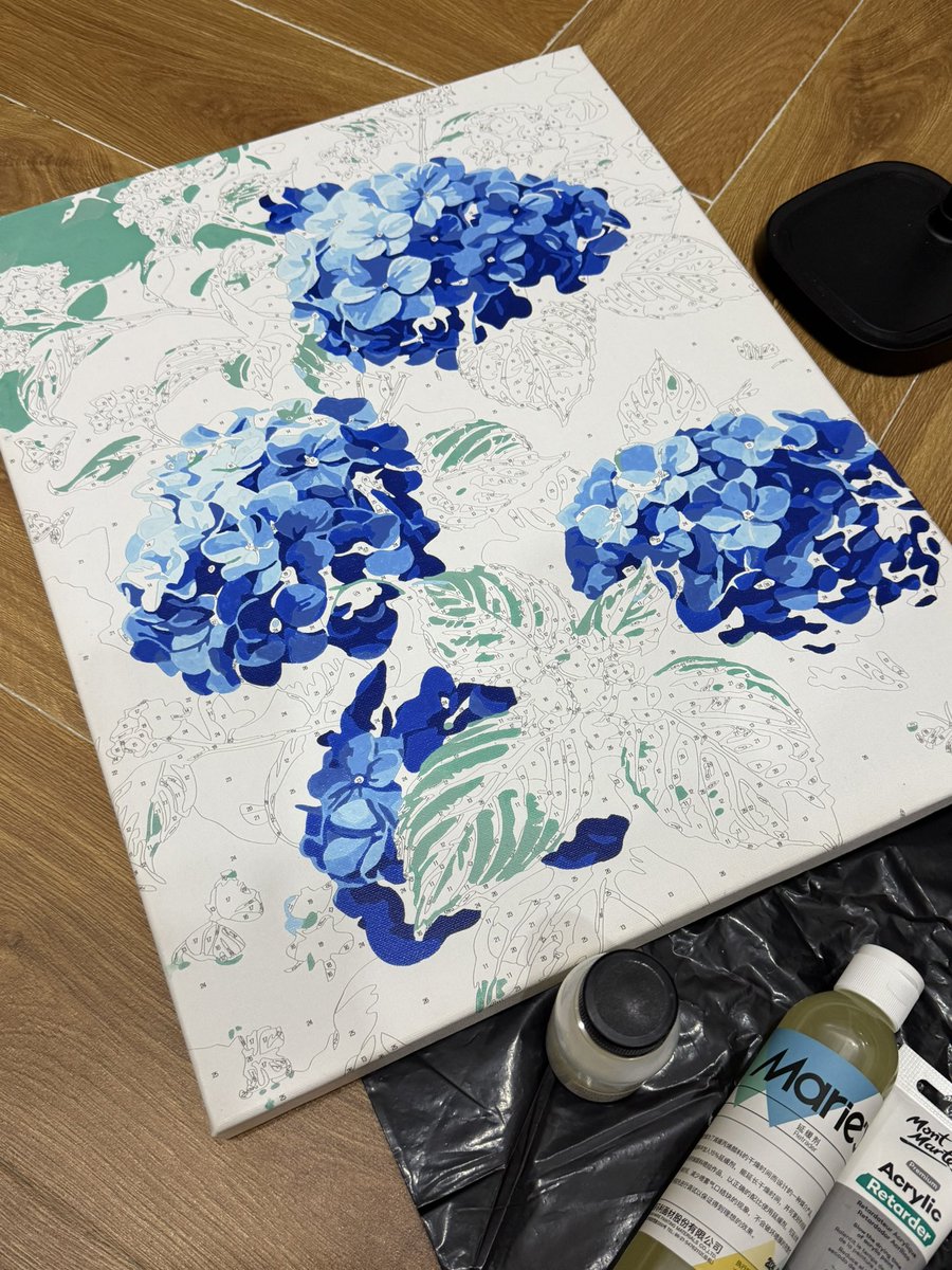 Immortals1890's tweet photo. I tried healing by buying a $20 paint by numbers canvas, but after finishing it, I ended up needing physical therapy for my musculoskeletal system and eye laser surgery. Don't be like me. It cost a whole $1k https://t.co/s4O5gkvdvQ