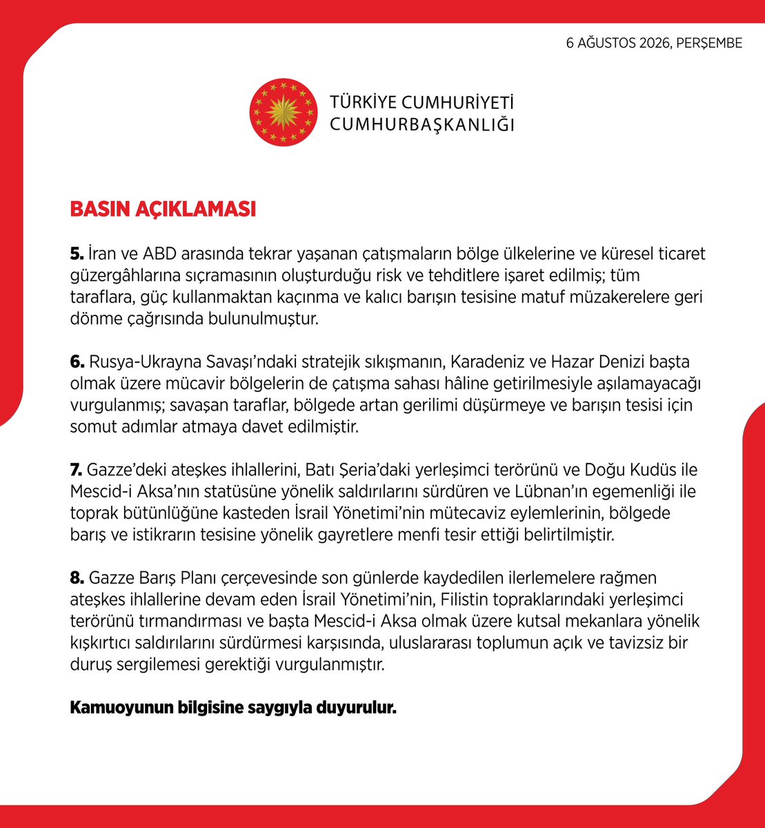 tcbestepe's tweet photo. MGK Bildirisi: “Terörsüz Türkiye ve Terörsüz Bölge hedeflerine ulaşma yolunda kaydedilen ilerlemeler ele alınmış; ülkemizin ve bölgemizin güvenlik, istikrar ve refahının teminat altına alınması istikametinde tarihî bir merhaleyi teşkil eden çalışmaların müteakip aşamalarına ilişkin istişarelerde bulunulmuştur.”
