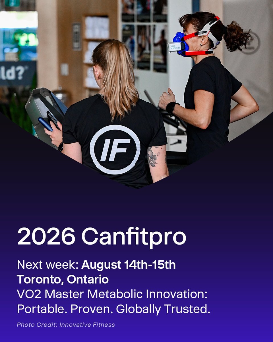 vo2master's tweet photo. Heading to Canfitpro?
Stop by the VO2 Master booth 1226 to see how portable metabolic testing can elevate your coaching and grow your business.

See you there! https://t.co/C2xEncK8aB