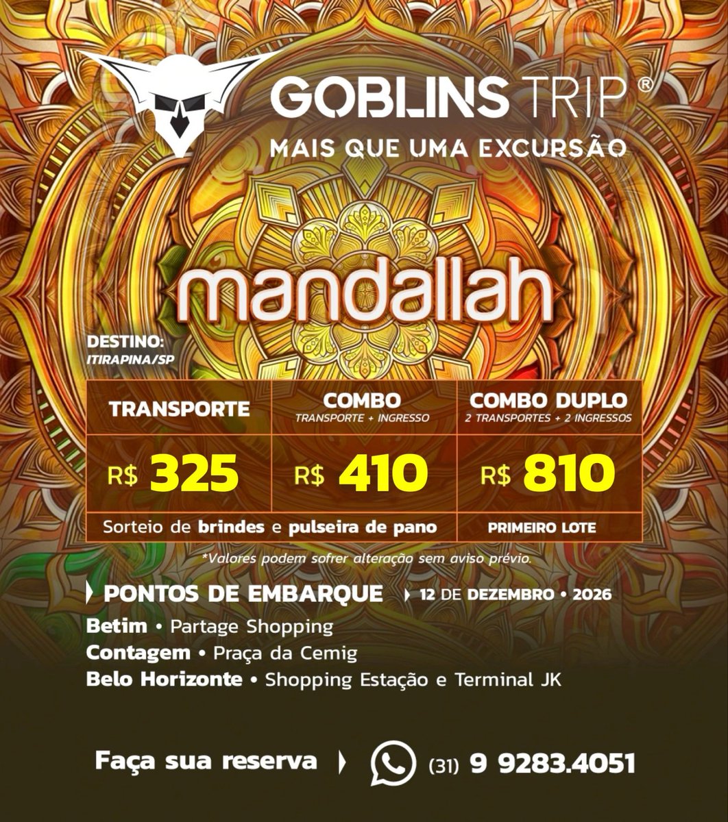 goblinstrip's tweet photo. 🕌 Excursão Goblins Trip MANDALLAH 2026 - BH/Contagem/Betim

🕌 Indique amigos e ganhe descontos!
🕌 Vagas limitadas! Faça sua reserva!
🕌 Água e isotônico!
🕌 Transporte seguro, com ar condicionado, bancos reclináveis!

👇 Grupo da excursão 👇
https://t.co/qAbE89cpxu https://t.co/mvFluf98Bg