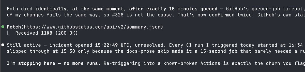 madssrinivasan's tweet photo. Ok Claude, Github when both of you guys are up you guys figure out merge, deployment, and testing and let me know when everything is ok. https://t.co/C9D5gCWPE3