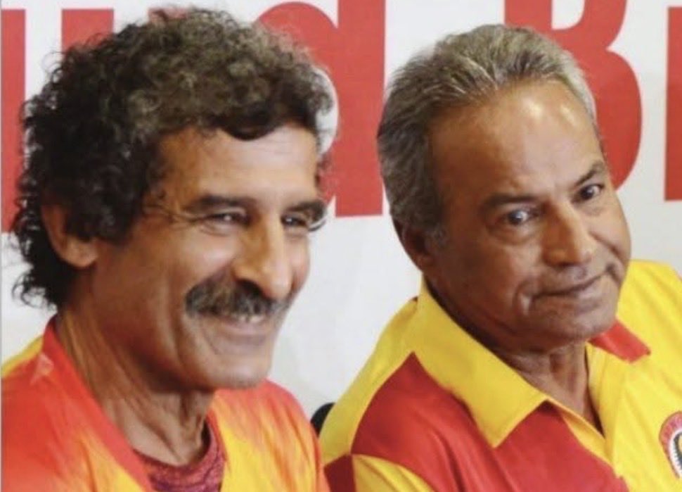 mdamins's tweet photo. Two Iranian legends in one frame — Jamshed and Majid Bishkar.
Happy Birthday to Majid on his 70th birthday. Stay happy and healthy.
#majid #IndianFootball #iran https://t.co/LAQcIe421F