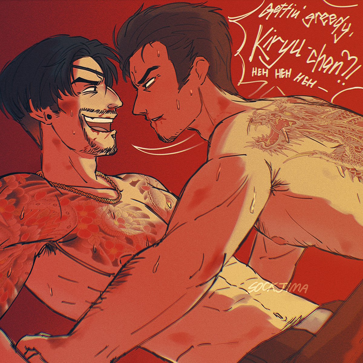 sockjima's tweet photo. i just wanted to draw them again 🙁 #kazumaji #kzmj https://t.co/ysq9lX1KzZ