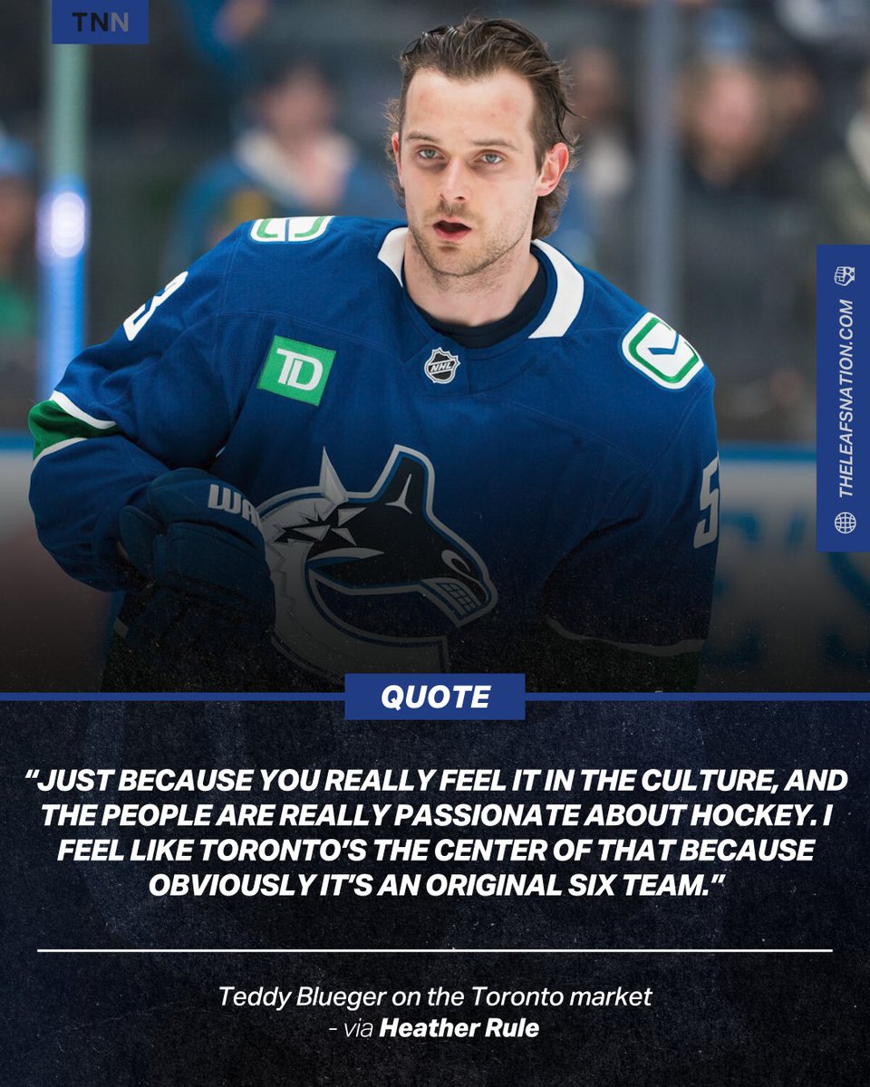 TLNdc's tweet photo. Teddy Blueger is excited to feel the passion of Leafs Nation

📸: Bob Frid-Imagn Images

Read More Here 💻| https://t.co/HMaP3KYNVV https://t.co/YNyDaSs1lr