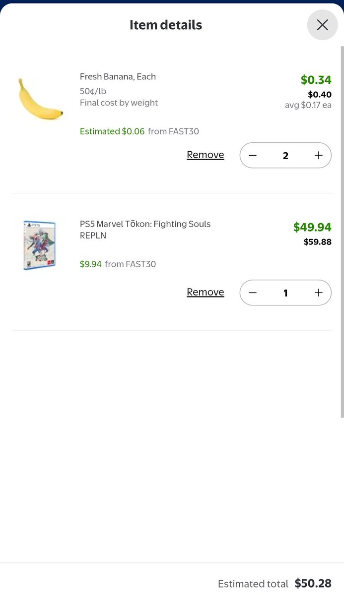 iamsolez's tweet photo. @videogamedeals Worked by adding a snack on pickup! https://t.co/k1rYmD1Ugb