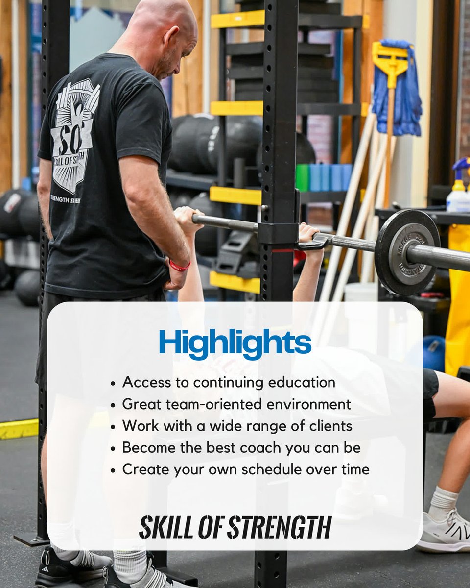 skillofstrength's tweet photo. We're Hiring a Strength & Conditioning Coach!
Skill of Strength is growing,...
#SkillOfStrength #NowHiring #StrengthCoach #StrengthAndConditioning #PersonalTrainer #FitnessJobs #CoachLife #PerformanceTraining #ChelmsfordMA #GymJobs #Hiring #TeamSOS #CareerInFitness https://t.co/AZpgxKVuFP
