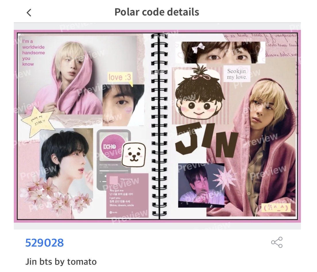 ISukpradit's tweet photo. pls rt before use <3

giveaway ( @ ตู้ moshimoshi )
Jin bts / sticker 4 x 6

💌code: 529028

✜ for personal use only 

��ี่จินมาแล้วคั้บบ
ใครลองใช้แล้วมาอวดกันได้น้าาา ˊᵕˋ

#artworkอาร์มี่ #MoshiMoshi #bts https://t.co/dXhokhPUIQ
