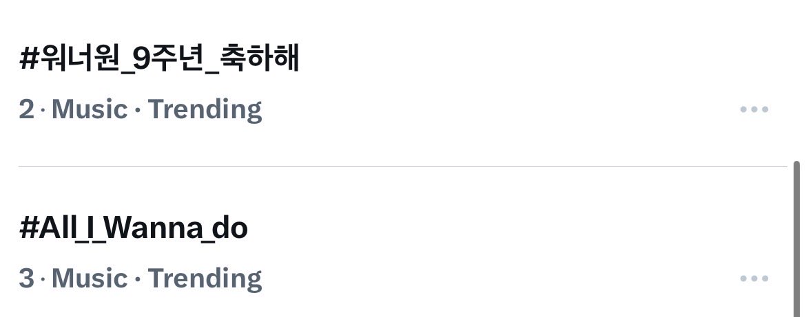 jinhwinoona's tweet photo. All the Wanna One hashtags trending in Korea for 9 year anniversary!

There’s even Bae Jinyoung Lee Daehwi (members names written chronologically)

#워너원_9주년_축하해
#All_I_Wanna_do https://t.co/db56ow43BU