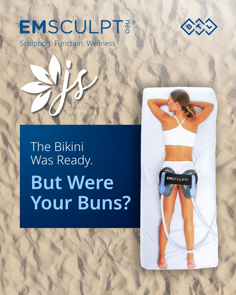 jshealthcaremd's tweet photo. Whether you're headed to the beach, the pool, or just want to feel stronger and more confident, muscle matters.
Because summer isn't about chasing a certain look....
....It's about showing up feeling your best ✨
#EMSCULPTNEO #BikiniSeason #SummerBody #Glutes #BeachReady https://t.co/m8MChMqqvf