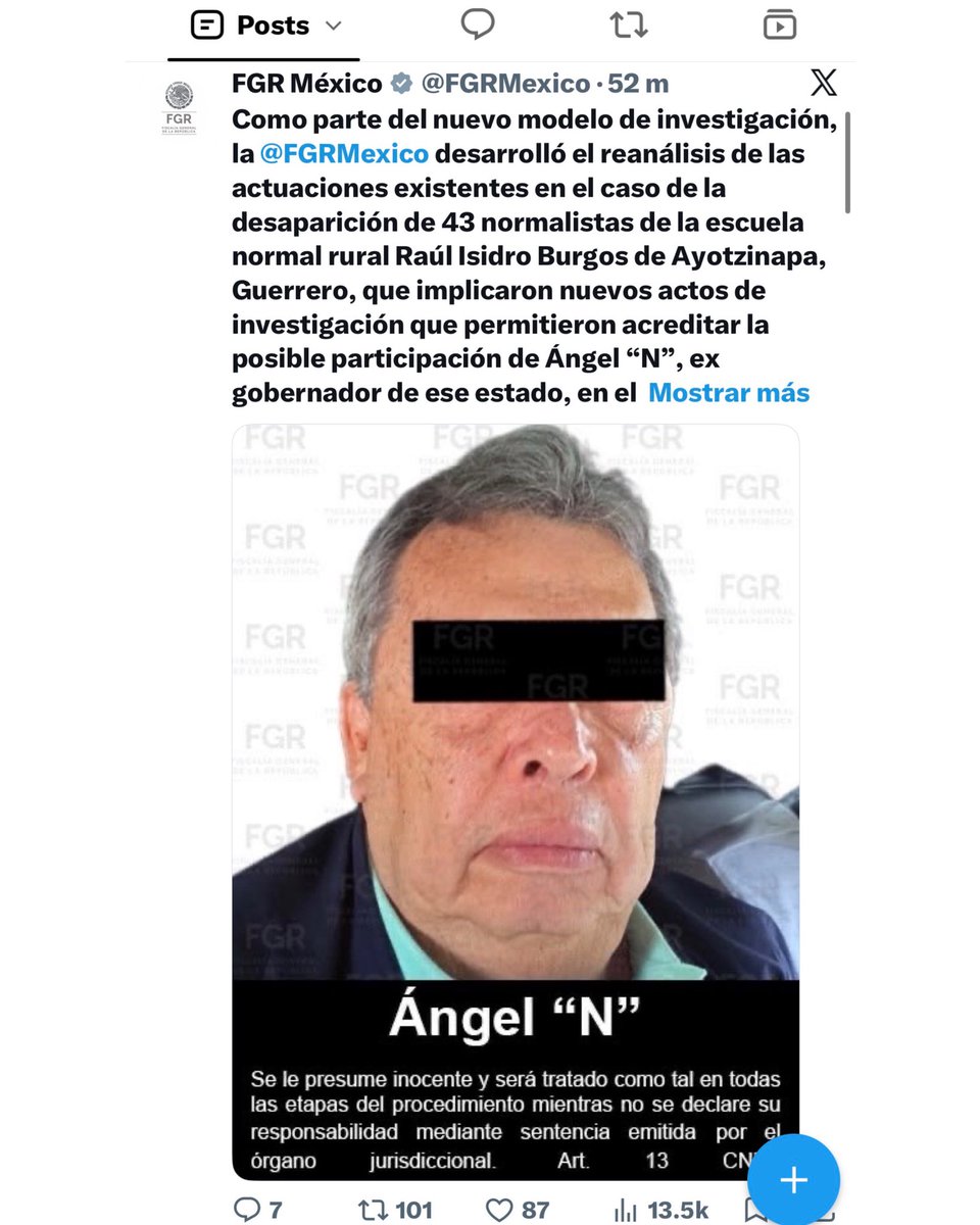 Rocha4T's tweet photo. #ÚltimaHora 🚨 CAE OTRO RUFIÁN DEL PRIANRD

@FGRMexico CAPTURA al ex gobernador de Guerrero, Ángel Aguirre, por ocultar evidencia del caso Ayotzinapa 

La “verdad histórica” del PRI y PRD siempre fue una MENTIRA https://t.co/3lpW5HpgQd