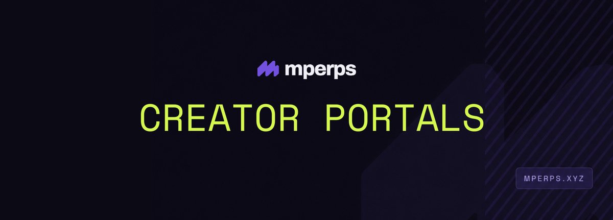 mperpsxyz's tweet photo. The creator economy changed social media. Now it's changing trading.

With Creator Portals on @mperpsxyz

→ One-tap copy trading
→ Backed by verifiable on-chain P&amp;L
→ Revenue share from every follower trade

Built for the creator economy on @CantonNetwork https://t.co/jxTGlwIhNE