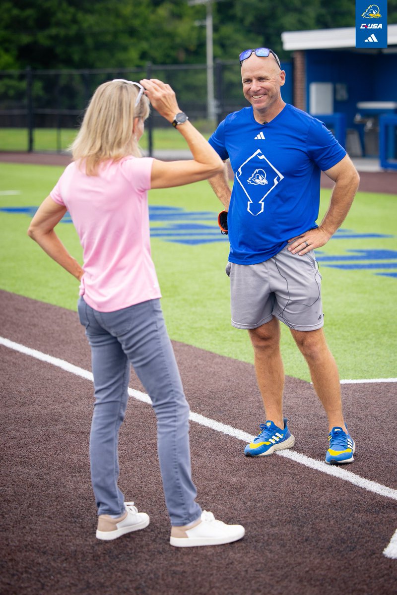 DelawareBASE's tweet photo. Thank you to President Laura Carlson for stopping by Hannah Stadium! We hope to have you throw out a first pitch at a home game next season ⚾️ https://t.co/wnYtBy18uP
