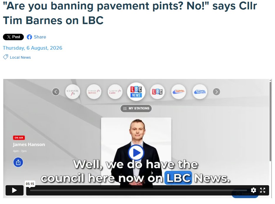 westminstertory's tweet photo. Let's be clear about what this is actually about: safety, not stopping anyone standing at the bar with a pint in their hand.

Westminster Conservatives will never allow this city to become one where people can't go out and enjoy a drink while standing.

Cabinet Member for Growth and Planning, Cllr Tim Barnes, set the record straight on LBC:

https://t.co/g5CNhWSmZZ