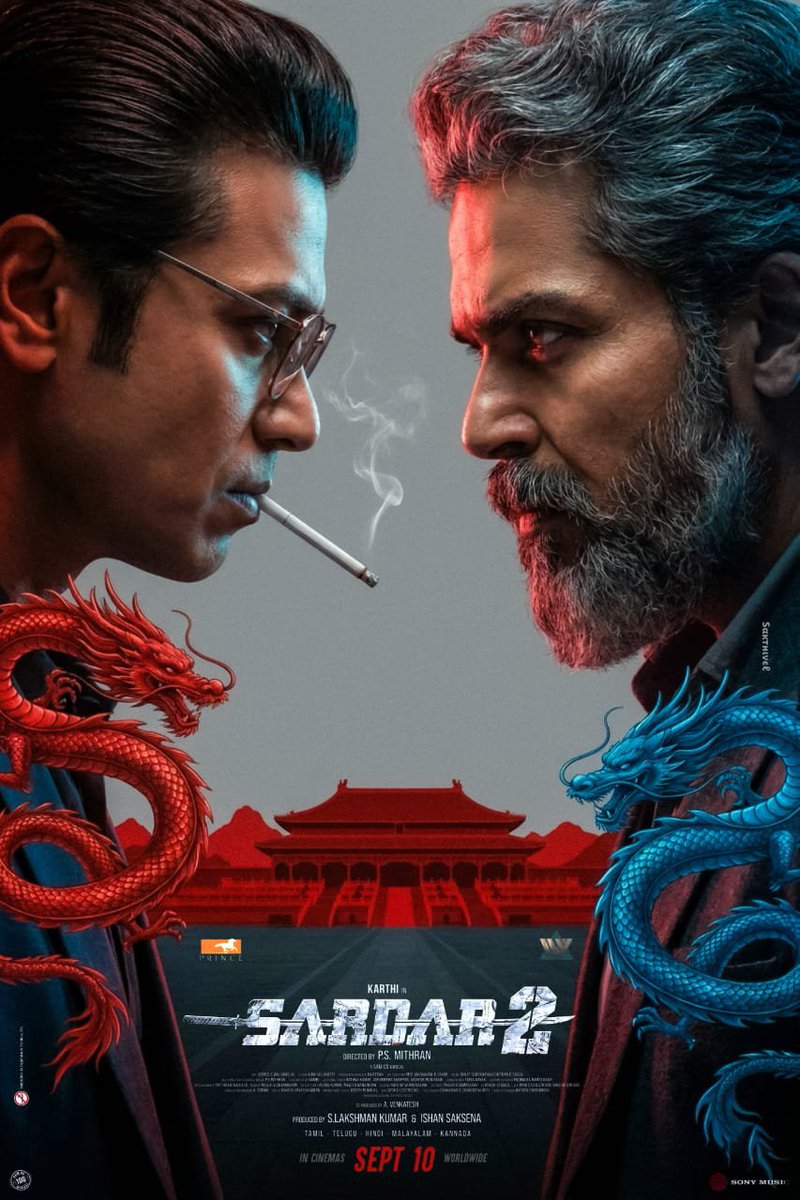 Aswin_diresh's tweet photo. • Nalla Villain vs Ketta Heroes 🔥 @Karthi_Offl &amp; @iam_SJSuryah Face Off Madness Gonna Peak in Theatres for Sure! 🥵

#Sardar2 Gearing up for September 10th Worldwide Theatrical Release. 💥

#Karthi #MrVersatileKarthi https://t.co/6l2W8L5skc