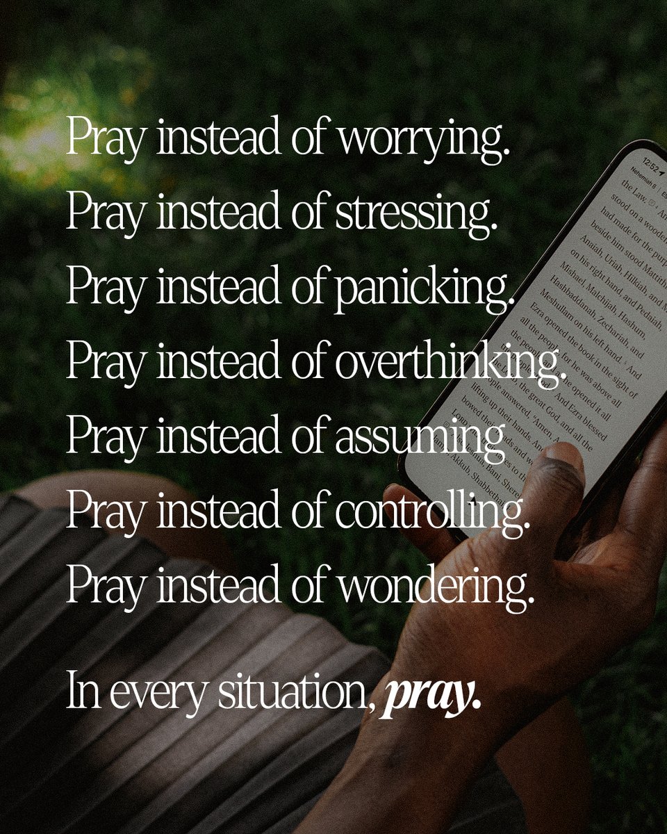 YouVersion's tweet photo. Whatever situation, circumstance, or challenge you’re facing, bring it to God in prayer. Who can you share this truth with today?

“𝘋𝘦𝘷𝘰𝘵𝘦 𝘺𝘰𝘶𝘳𝘴𝘦𝘭𝘷𝘦𝘴 𝘵𝘰 𝘱𝘳𝘢𝘺𝘦𝘳 𝘸𝘪𝘵𝘩 𝘢𝘯 𝘢𝘭𝘦𝘳𝘵 𝘮𝘪𝘯𝘥 𝘢𝘯𝘥 𝘢 𝘵𝘩𝘢𝘯𝘬𝘧𝘶𝘭 𝘩𝘦𝘢𝘳𝘵.” — Colossians 4:2 NLT https://t.co/EjD2RD09Tw