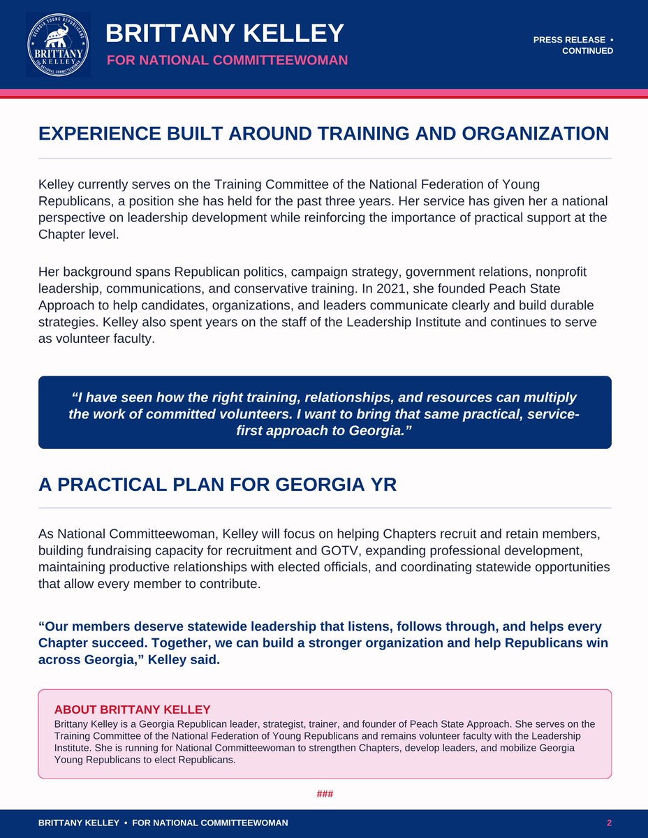 BrittAlexiss's tweet photo. Excited to share that I’m running for National Committeewoman of the Georgia Young Republicans! https://t.co/pC1KqokH69
