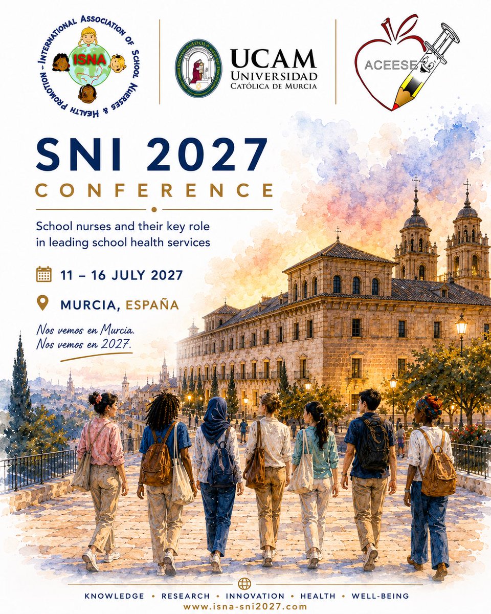 ACEESE_ISNA's tweet photo. 🏛️ La UCAM será la sede del #SNI2027.

Su compromiso con la formación, la investigación y el Máster Universitario en Enfermería y Salud Escolar la convierten en el lugar ideal para el Congreso Internacional de Enfermería Escolar.

📍 Murcia | 11–16 julio 2027

#UCAM #Murcia2027 https://t.co/ZPYJ1ggjPr
