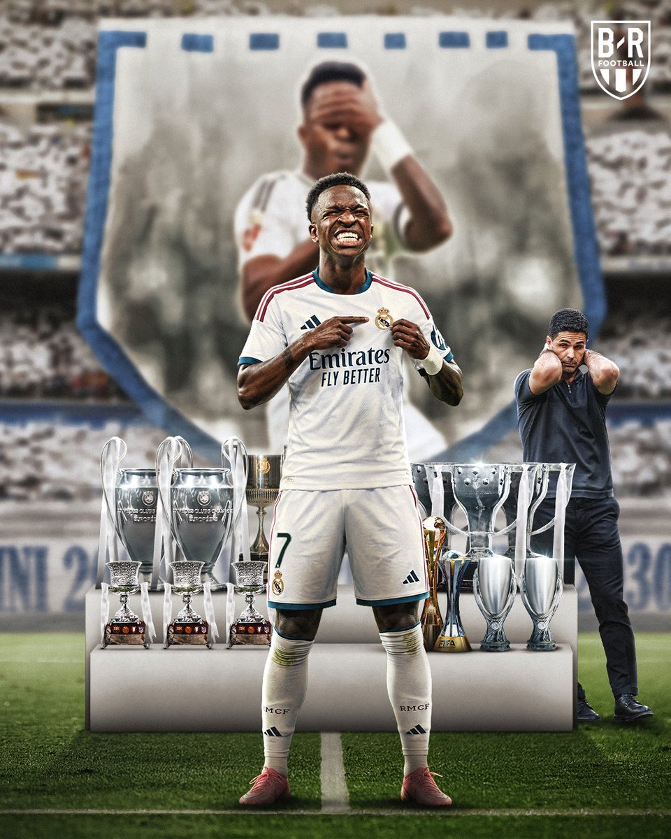 brfootball's tweet photo. Vinícius Júnior turns down Arsenal and signs a new six-year contract with Real Madrid 🏠🤍 https://t.co/gS2MoZM46q