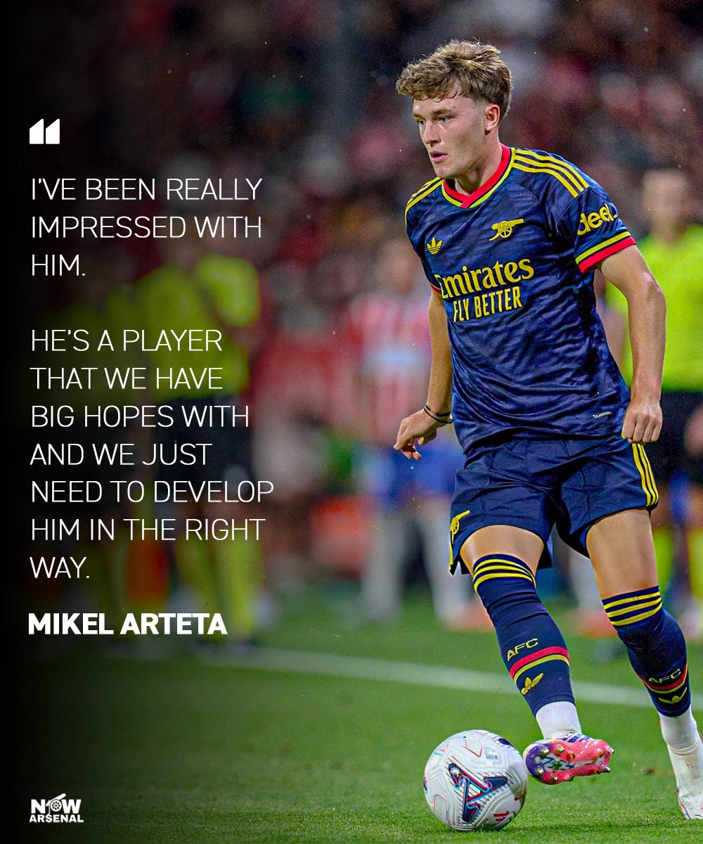 now_arsenaI's tweet photo. 18-year-old Ceadach O’Neill has recieved huge praise from Mikel Arteta ahead of the 2026/27 season.

The winger, who can play on either flank, is expected to make his Arsenal debut for the first-team this season.

He scored 17 goals for club and country last season. He’s a huge talent.

Future first-team left winger?👀