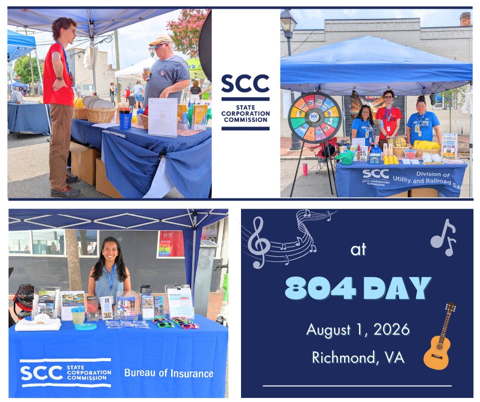 VAStateCorpComm's tweet photo. SCC #outreach folks were excited to be exhibitors during the 5th annual 804 Day festival at 17th Street Market in Richmond, VA recently.

Thousands of people attended the event, which included live music, local artists, info exhibits, food &amp; more. https://t.co/gKzxkf08Fz https://t.co/Qym0rIn7s9