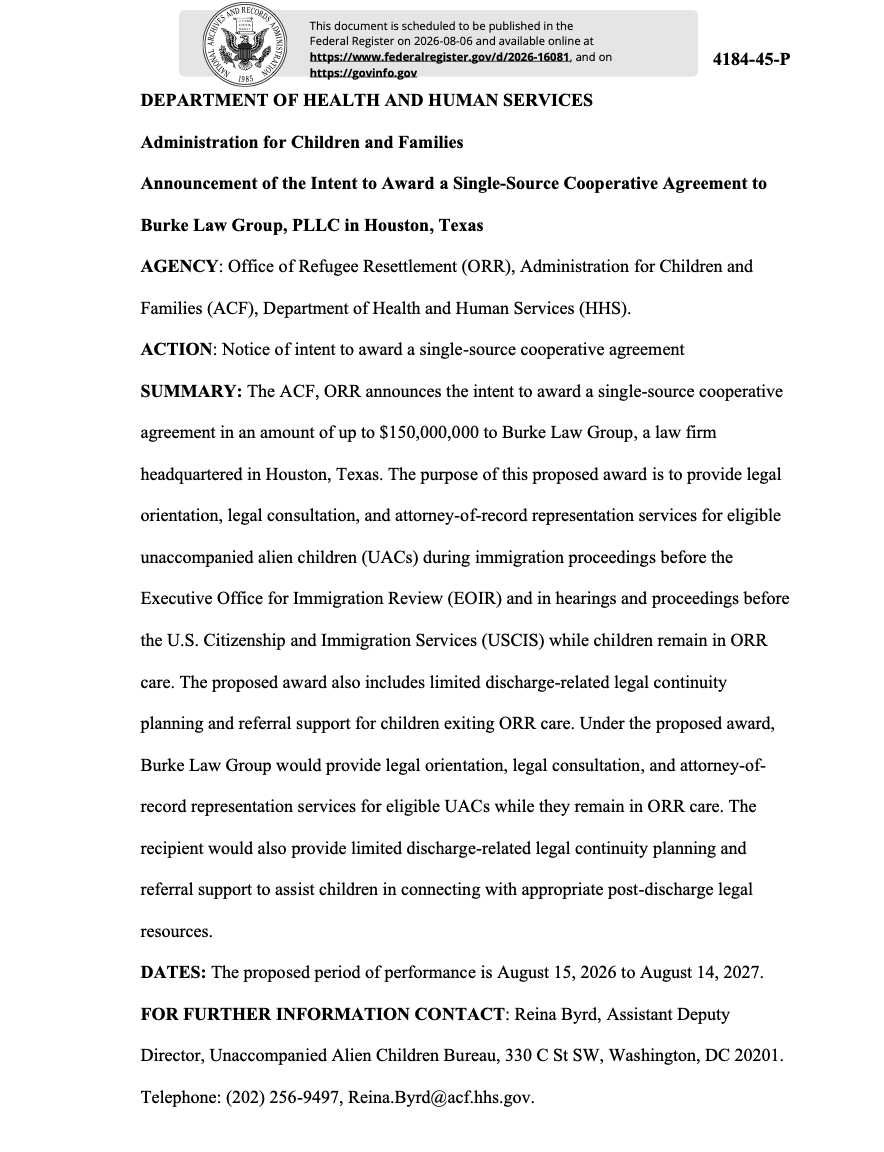 girlsreallyrule's tweet photo. Trump plans to award $150 million to a small Texas firm with ties to him and NO EXPERIENCE in immigration or child welfare to represent unaccompanied children with no guardian.

This should get vulnerable kids deported to God knows where, asap, you know, cause Family Values. https://t.co/dxLpwZOxV3