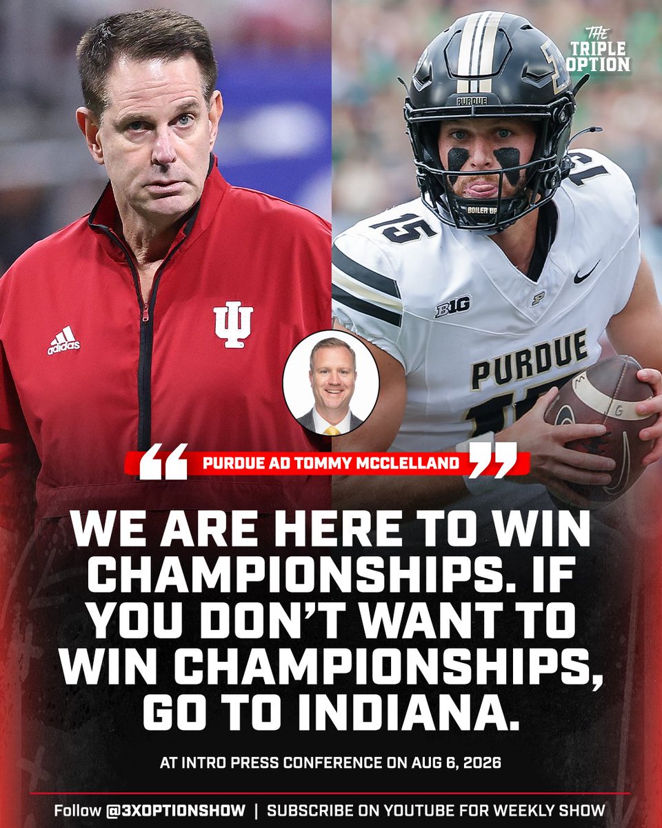 3xOptionShow's tweet photo. Purdue has 3 national championships across all sports. Indiana has 24 🤔🤔
 
h/t Big Ten Network https://t.co/AppF2IaZrp