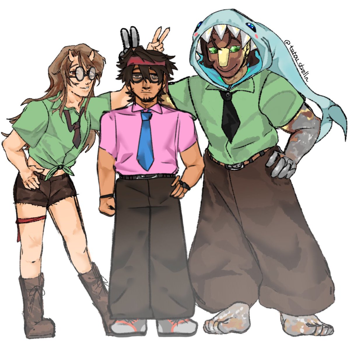TATOU_STRELLA's tweet photo. @Alex_Desty12 MY TRIIO THEY LOOK LIKE MY FANART LOOK https://t.co/CDztXX5iqT