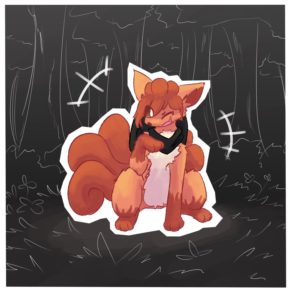 Slightabsol's tweet photo. Artfight attack on Chloe Partways! (I lost count)

#vulpix #pmd https://t.co/i3pNmPTtyn