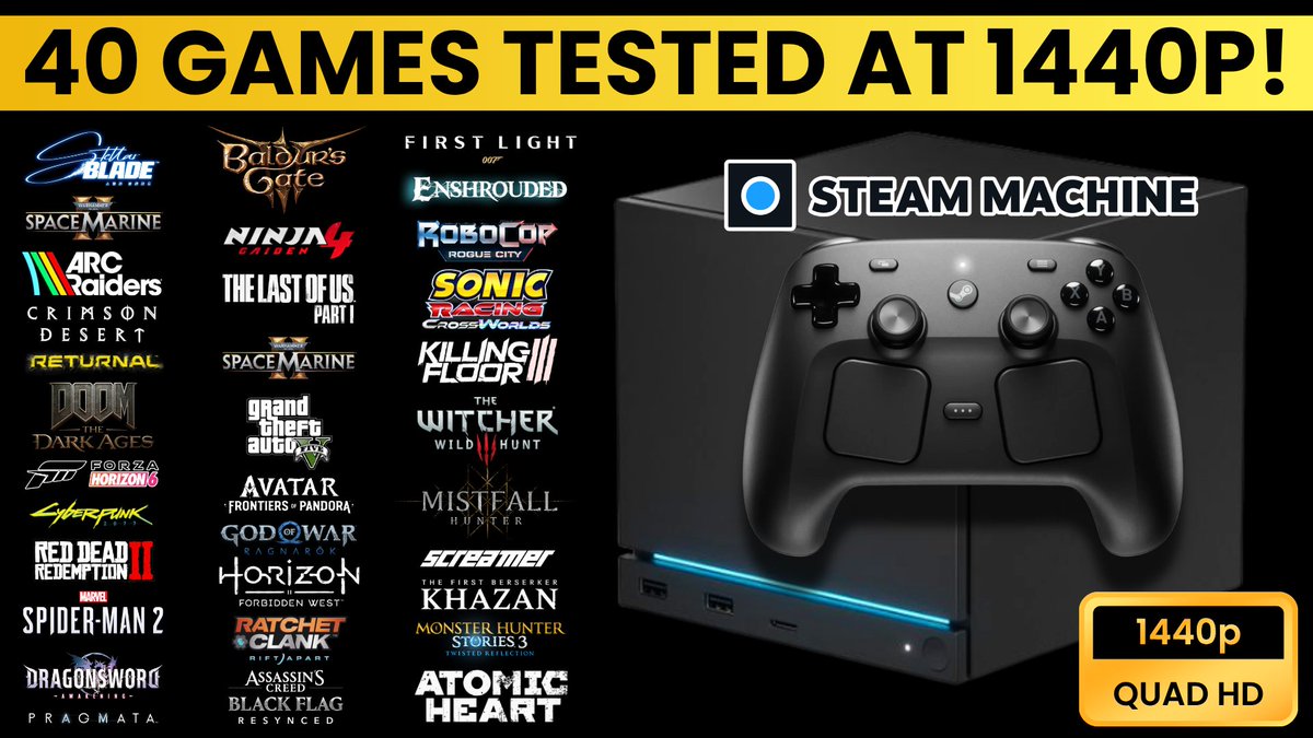 GoodTalkHQ_YT's tweet photo. Steam Machine - Testing 40 Modern Demanding Games at 1440p! https://t.co/xSm31SPDhj via @YouTube https://t.co/CGMHcUYBVl
