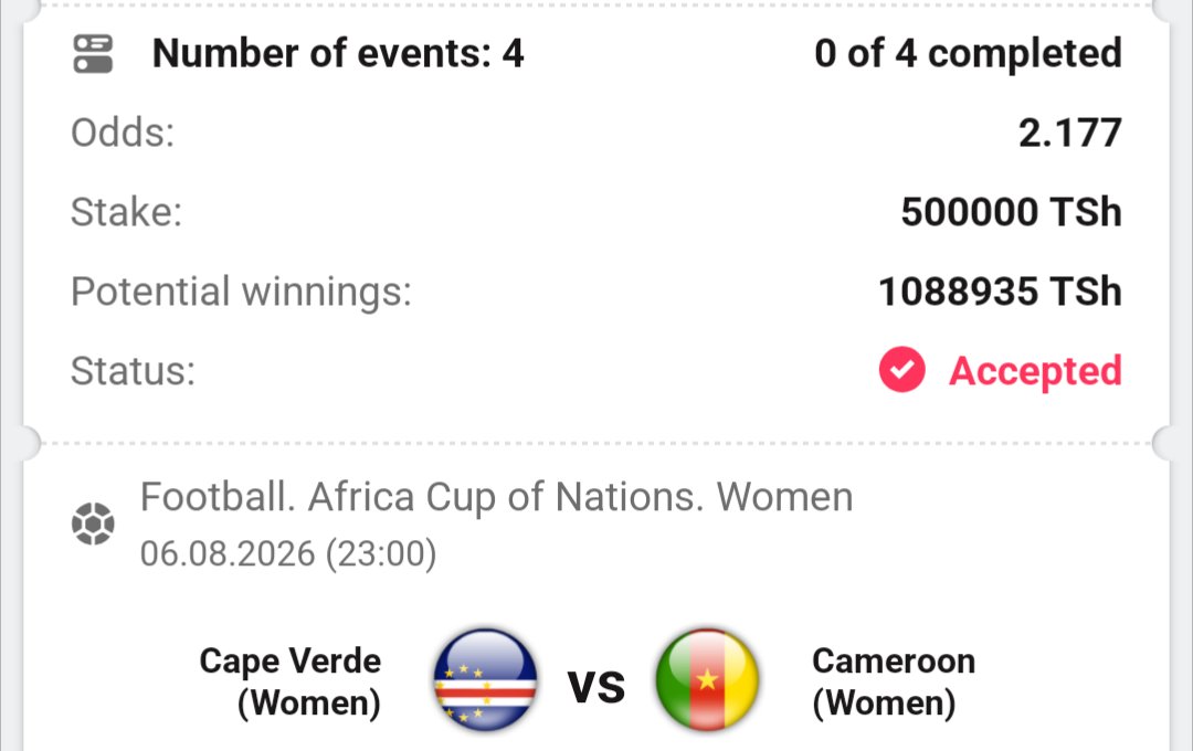 Mzigobet's tweet photo. WAFCON🌎

Kampuni : DBBET 

ODDS: 2.0+

CODE:2PGXC

JISAJILI 👇
Kampuni : DBBET
Promocode : MZIGO25

Telegram group:https://t.co/UnwroJAn9m
What Group:Tuma ni "Add" No: 0714504170

NOTE: 100k First Deposit bonus mpaka 1M https://t.co/uWWy557szJ