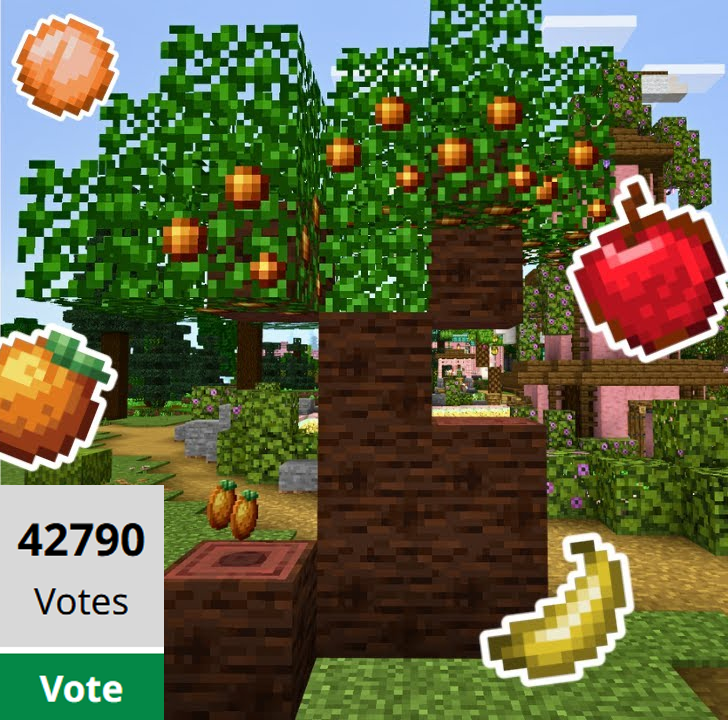 BobicraftMC's tweet photo. Lo más VOTADO en Minecraft Feedback son más árboles FRUTALES

Más frutas podrían llegar en cualquier momento https://t.co/Hjk4YXGMyR