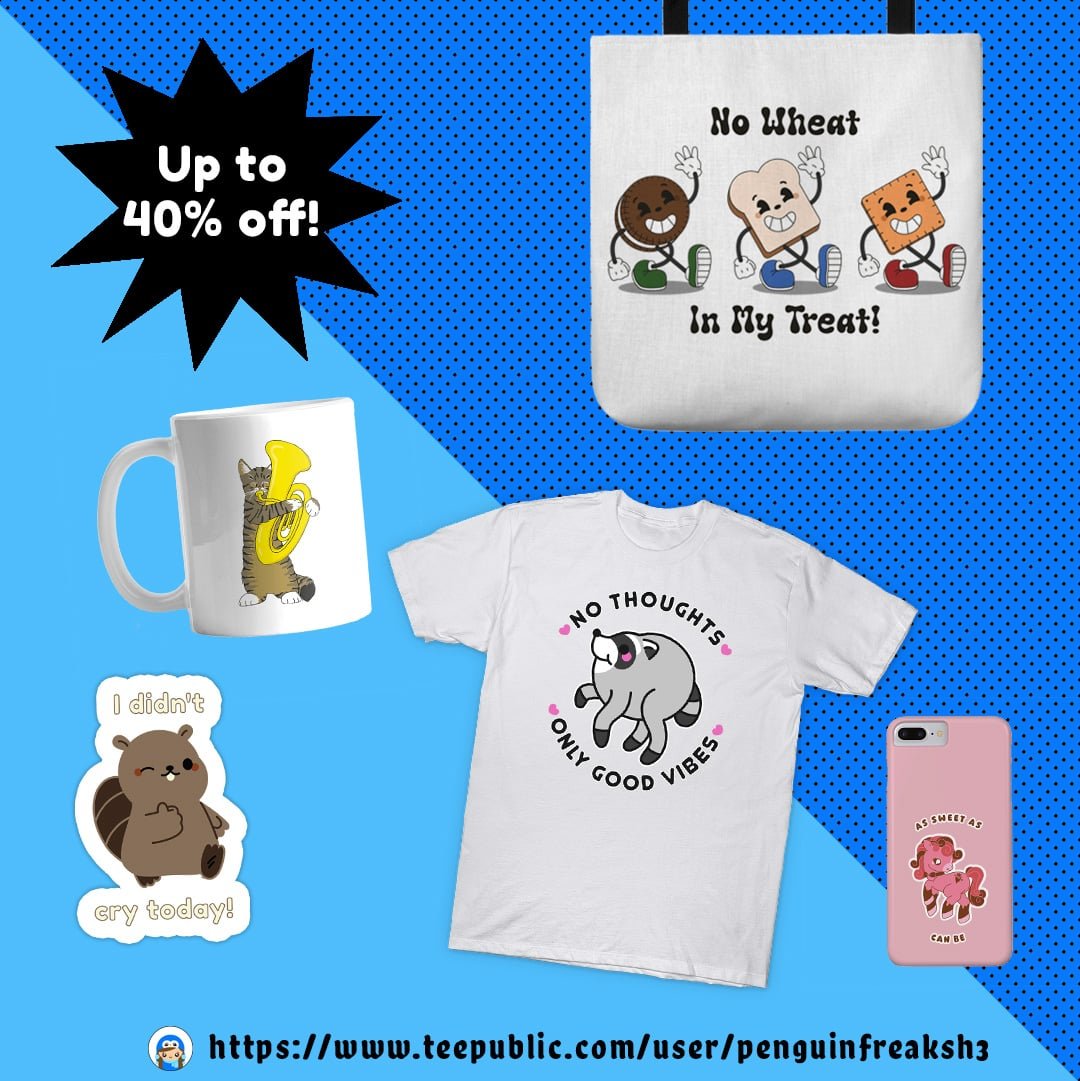penguinfreaksh3's tweet photo. @TeePublic sale going on now!

Up to 40% off!

Check out my shop here ⬇️
https://t.co/e6psJgItdC

Your support helps me to keep creating! Thank you!

♡•♡•♡

#cutetees #tshirtsale #cutetshirts #cuteartwork #funnyshirts https://t.co/NRpSj4i6EB