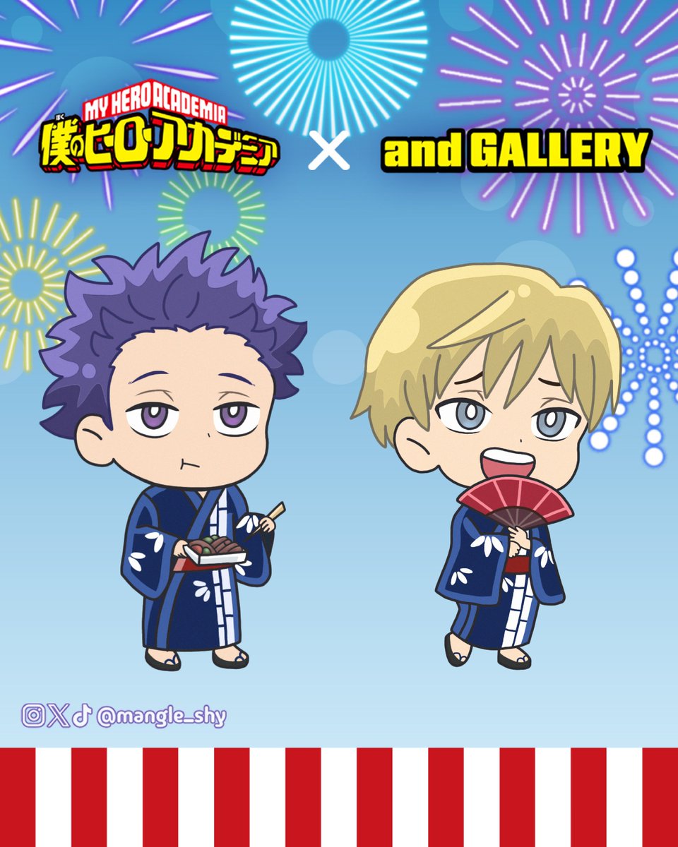 mangle_not_shy's tweet photo. Monoshin also attended the summer festival 💜💛🎉
#monoshin #monoma #shinso https://t.co/T4NPUOJhcF