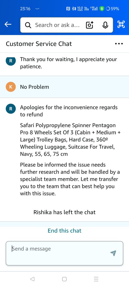 KrishanGoyl's tweet photo. @AmazonHelp @amazon @amazonIN @ajassy @amazon @AmazonHelp @amazonIN I joined chat but no solution. Two team member changed in chat and not addressed mt query. https://t.co/5a0jxj8hn4