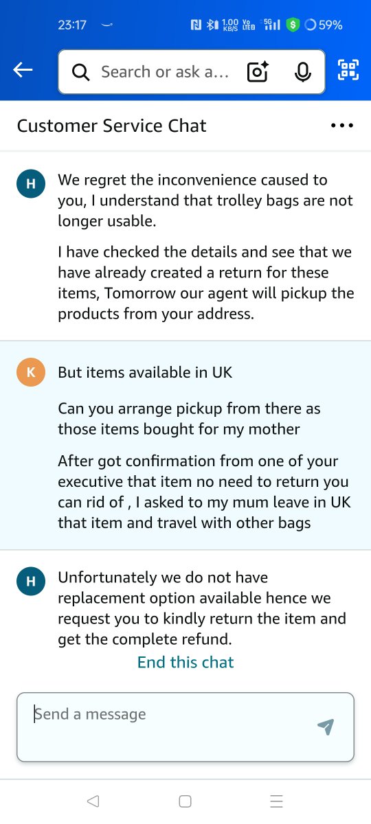 KrishanGoyl's tweet photo. @AmazonHelp @amazon @amazonIN @ajassy @amazon @AmazonHelp @amazonIN I joined chat but no solution. Two team member changed in chat and not addressed mt query. https://t.co/5a0jxj8hn4