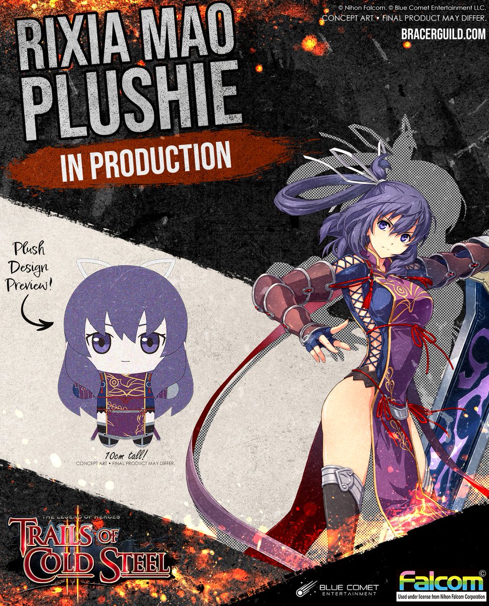 BracerGuildShop's tweet photo. From the stage to the shadows...
This time in 10cm plush form!

Rixia Mao (Trails of Cold Steel II Ver.) joins the lineup!

🗓️ Planned Preorders Start: Mid August
📦 Estimated Release: Q1–Q2 2027

Only 4 more character slots this wave!✨ https://t.co/lRJwzbx4x6