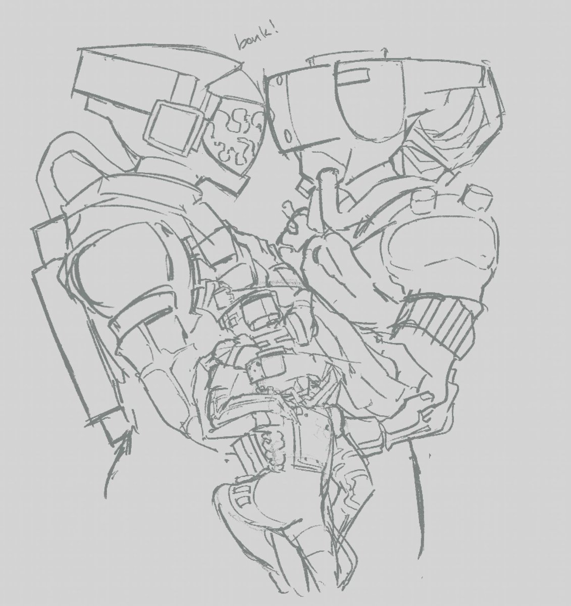 LibraryPharos's tweet photo. I think they should kiss [bonk visors together] WIP https://t.co/wAgQB8MJK5