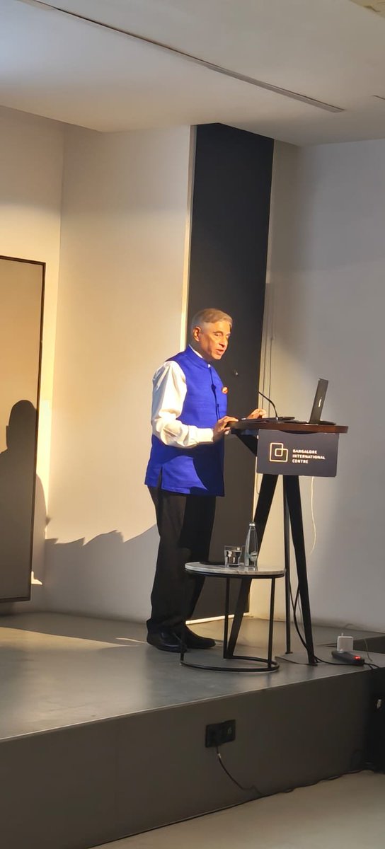 VikasSwarup's tweet photo. In an age when falsehoods travel faster than facts &amp; algorithms shape what we believe, standing up to Lies, Likes &amp; LLMs has never mattered more. Delighted to discuss these challenges at @bicblr. Thank you to the wonderful audience and @azimpremjiuniv for organising the lecture. https://t.co/pXbVpAwZMK