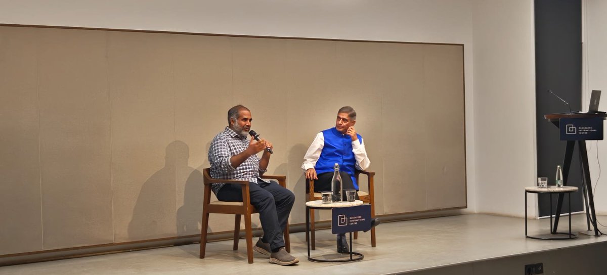 VikasSwarup's tweet photo. In an age when falsehoods travel faster than facts &amp; algorithms shape what we believe, standing up to Lies, Likes &amp; LLMs has never mattered more. Delighted to discuss these challenges at @bicblr. Thank you to the wonderful audience and @azimpremjiuniv for organising the lecture. https://t.co/pXbVpAwZMK