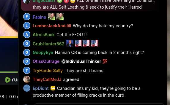 QuarteringVlogs's tweet photo. @TheKinoGrove I was in there... and caught this in the chat...

...Look harder.... https://t.co/u8i4cQb9Gf